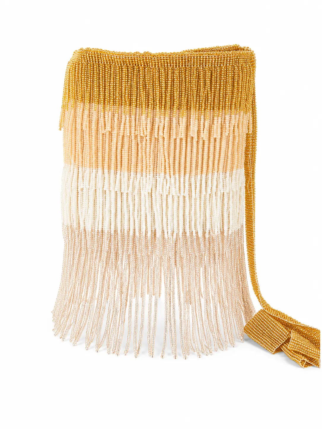 MOCHILA FLECOS DORADA